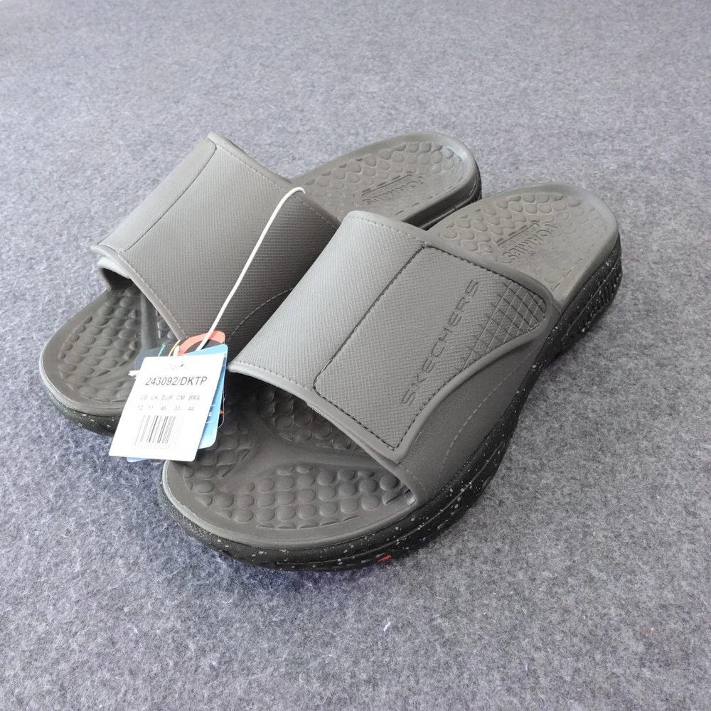 Skechers Foamies Mens Dark Taupe Lightweight Molded Comfort Slides 243092/DKTP